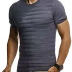 Leif Nelson T-Shirt Herren Sommer Rundhals-Ausschnitt Feinstrick