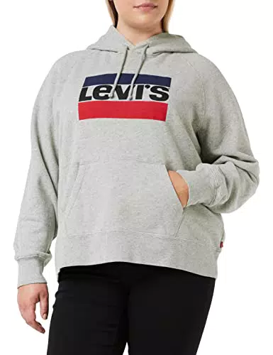 Levi's Damen Graphic Sport Hoodie Kapuzenpullover, Sportswear Hoodie Smokestack Htr