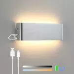 Lightsjoy Akku Wandlampe Innen Dimmbare LED Wandleuchte Aufladbar mit Touch Control