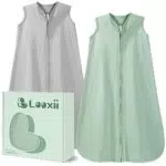 Looxii Babyschlafsack Sommer 100% Baumwolle 0.5 Tog für Neugeborene 0-6 Monate