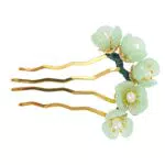 Blumen Haarkamm für Damen - Vintage Haarschmuck für Hochzeit und Brautparty