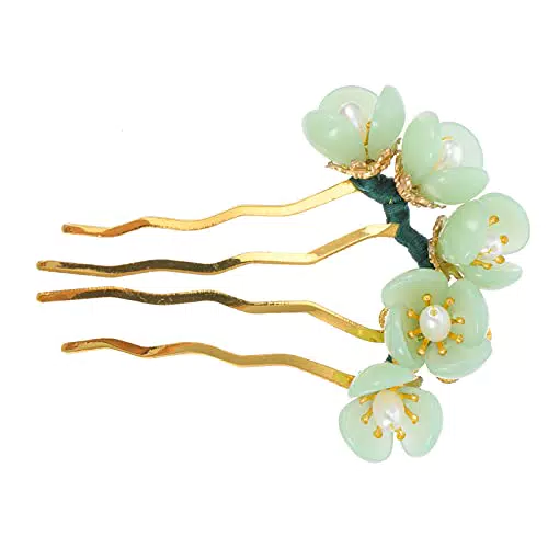 Blumen Haarkamm für Damen - Vintage Haarschmuck für Hochzeit und Brautparty