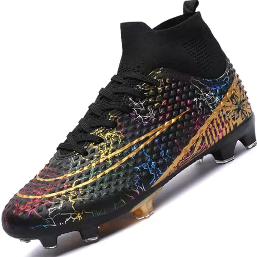 Lvptsh Fußballschuhe Herren Microfaser Spike Cleats für Kunstrasen und Outdoor