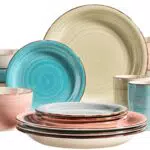 MÄSER Bel Tempo II Vintage Geschirr Set - Handbemaltes Keramik Kombiservice