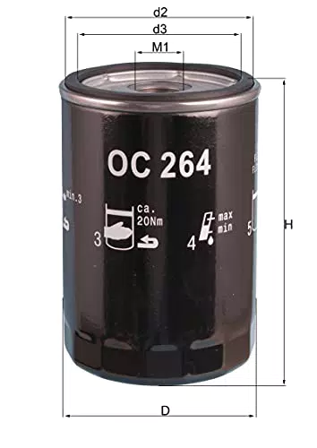 MAHLE OC 264 Ölfilter für effiziente Motorleistung und Schutz