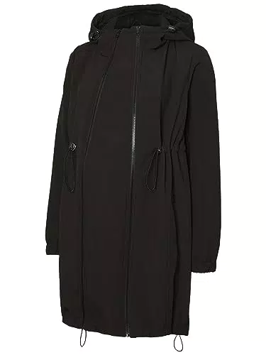 Mamalicious Damen Softshell Jacke - MLNELLA SOLID 3IN1, Schwarz