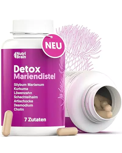 "Brandname Mariendistel Detox-Reiniger mit Kurkuma, Löwenzahn & Artischocke | Leberunterstützung & Verdauungshilfe"