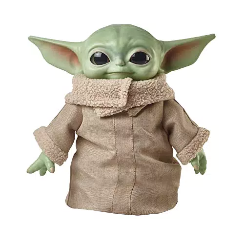 Mattel Disney Star Wars Baby Yoda Plüschfigur aus "The Mandalorian" - Mit Geräusch und Bewegungsfunktion