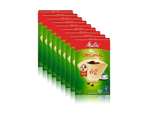 Melitta Filtertüten 1x2/80, 9er Pack - Hochwertige Kaffeefilter