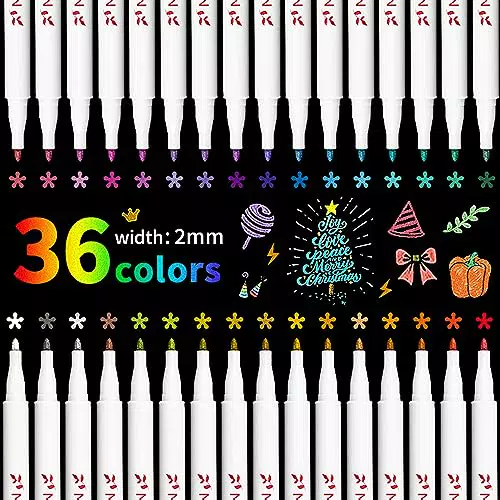 Metallic Marker Pens Set für Fotoalben, Gästebücher und Bullet Journals