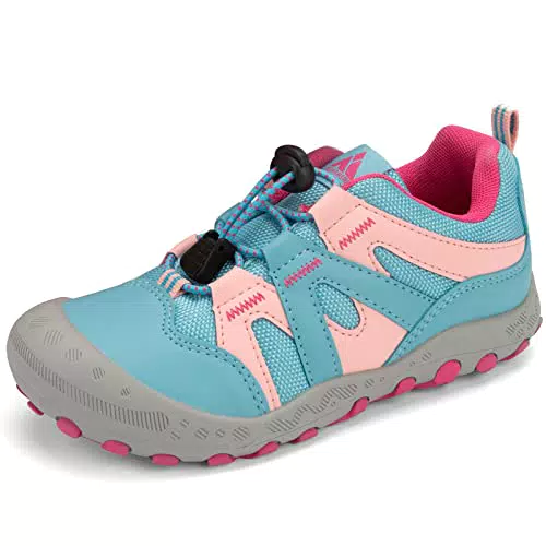 Mishansha Mädchen Wanderschuhe Atmungsaktiv rutschfest Trekkingschuhe Licht Laufschuhe Outdoor Sports Flach Straßenlaufschuhe