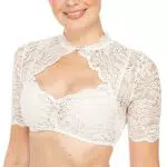 Dirndlbluse mit Spitze für Damen - Elegante Trachtenbluse für Oktoberfest & Halloween