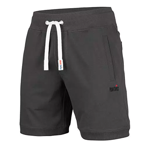 "Mount Swiss Herren Kurze Freizeithose Luca - Bequeme Sweatpants mit Taschen und Tunnelzug für Heim und Hobby"