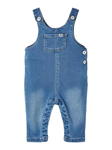 NAME IT Baby Mädchen Overall, Medium Blue Denim - Größe 62 EU