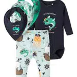 NAME IT Baby Jungen Langarm-Body-Set