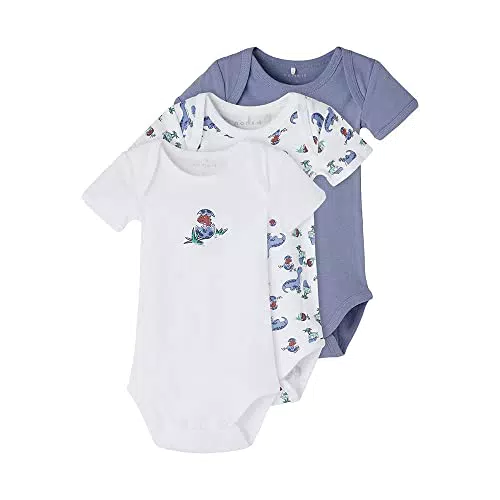 NAME IT Baby-Jungen NBMBODY 3P SS WILD Wind Dino Body