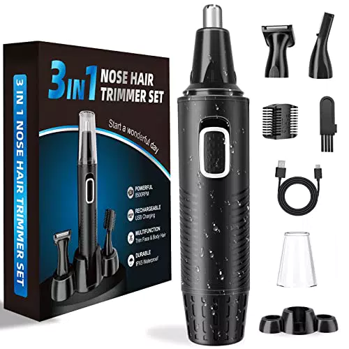 "Professioneller Nasenhaartrimmer 3-in-1 Set für Männer und Frauen"