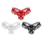 NICEYEA Spitze Strings Tangas für Frauen – Sexy transparente Unterwäsche