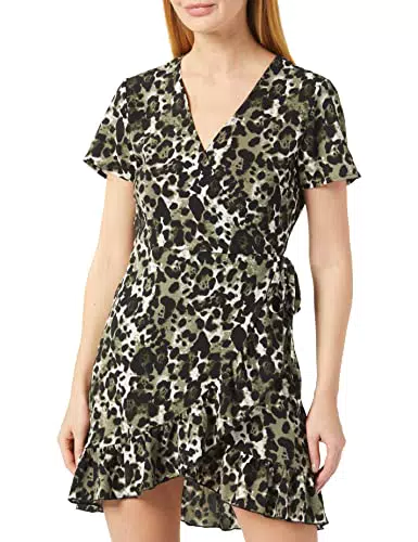 Noisy may Damen Nmclara Bianca S/S Wrap Dress Noos Kleid