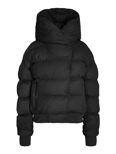 NOISY MAY Damen Bomberjacke mit Beschichtung - L/S (Langarm) - Schwarz