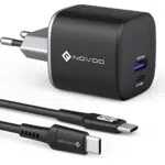 NOVOO 67W USB C Ladegerät GaN Ⅲ USB C Netzteil Schnellladegerät Kompaktes Reisen kompatibel MacBook Pro/Air