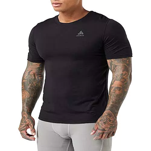 Odlo Herren Funktionsunterwäsche Kurzarm Shirt aus 100% Merinowolle