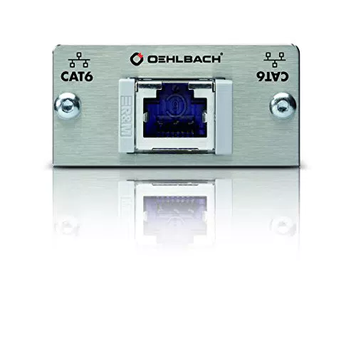 Oehlbach ProIN MMT CAT 6 - Multimedia Einsatz für Netzwerk Cat6 mit Genderchanger, Aufputz, Unterputz
