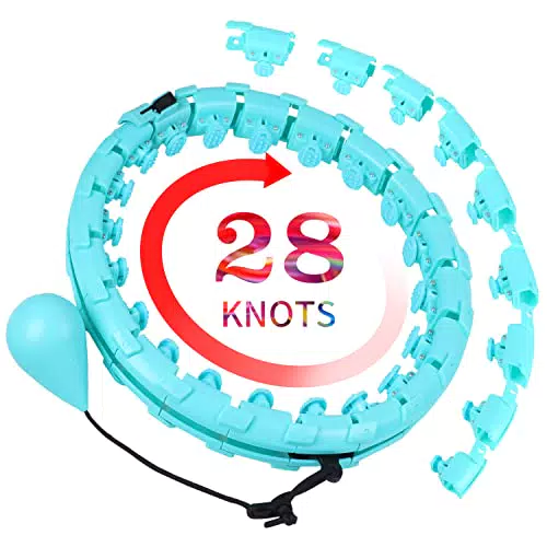 Smart Hula Hoop für Erwachsene mit Gewichtskugel und verstellbaren Gliedern - Fitnessreifen für Gewichtsverlust und Massage