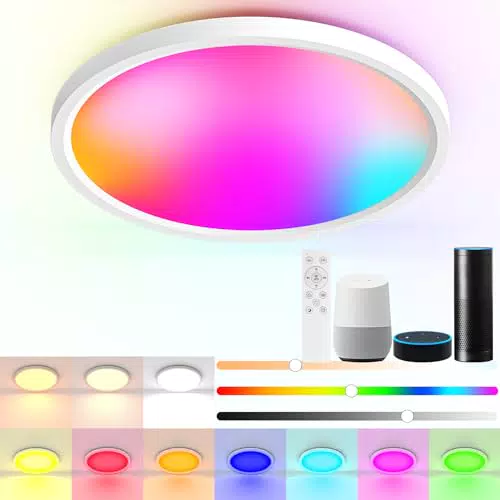 LED Deckenlampe mit RGB Farbwechsel und intelligenter Steuerung
