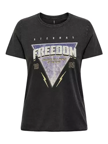 T-Shirt Damen von ONLY - Kurzarmshirt mit Rundhalsausschnitt