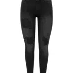 ONLY Damen Jeanshose ONLBLUSH MID SK RAW ANK Dest TAI099 - Schwarz - Größe XS