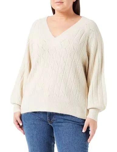 ONLY ONLLUCIA LS V-Neck Strickpullover für Damen