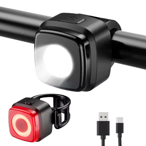 OnMeto Fahrradlicht Set – StVZO-zugelassene, wiederaufladbare LED-Leuchten