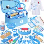 Ophy Arztkoffer Kinder Holz Spielset mit Stethoskop – Medizinisches Spielzeug für 3-8 Jahre