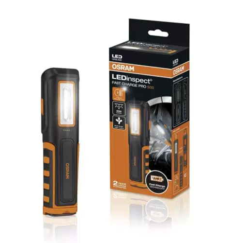 OSRAM LEDinspect Fast Charge PRO500 Inspektionsleuchte 5700K wiederaufladbar magnetisch inkl. Haken