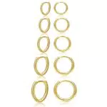 PABBEU Hypoallergene Gold Creolen für Damen – Elegante Ohrringe für mehrere Piercings