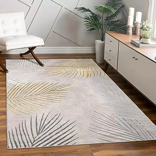 Teppich Paco Home con Motivo Palme - 120x160 cm - Gold