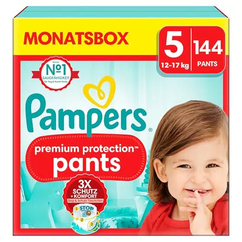 Pampers Premium Protection Höschenwindeln Junior mit Stop-Täschchen