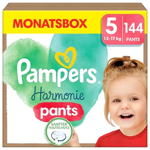 Pampers Harmonie Höschenwindeln - sanfter Hautschutz mit pflanzenbasierten Inhaltsstoffen