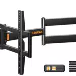 Perlegear TV Wandhalterung mit langem Arm für 32-75 Zoll Fernseher - Schwenkbarer Gelenkarm, 180° Drehung, Ecke TV Halterung - VESA 600x400mm, bis 45KG