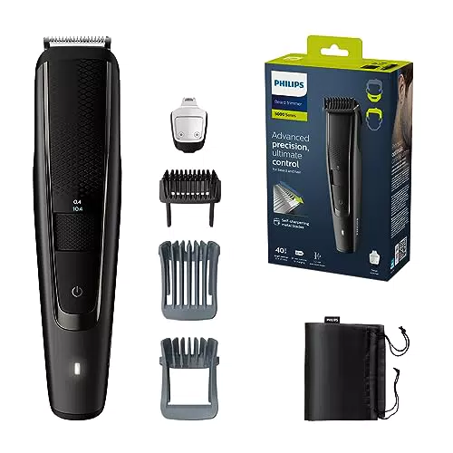 Philips Barttrimmer S5000 - Elektrischer Bartschneider für Herren mit Kammaufsätzen