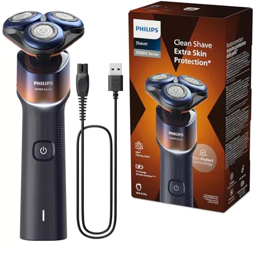 Philips Elektrorasierer Series 5000X mit Skin Protect Technologie und 360-Grad-Scherkopf