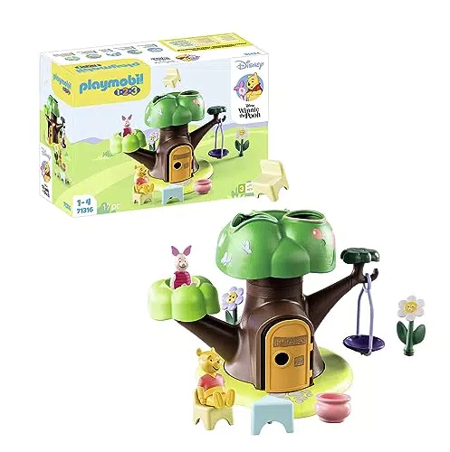 PLAYMOBIL 1.2.3 & Disney Winnie Puuh Baumhaus Spielzeug für Kleinkinder