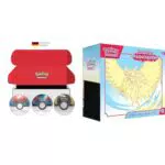 Pokémon Sammelkartenspiel Tin-Box Bundle Pokéball und Top-Trainer-Box