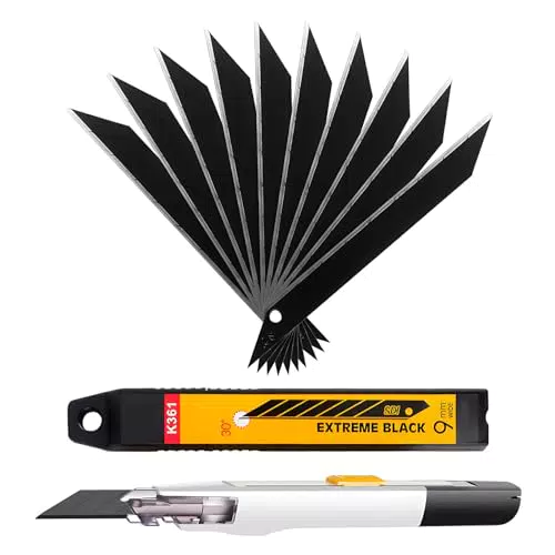 Professional Cuttermesser 9 mm mit einziehbaren Klingen für vielseitige Anwendungen