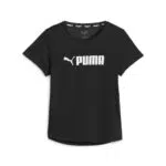 PUMA Damen Fit Logo Ultrabreathe Tee T-Shirt - Schwarz-Weiß