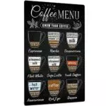 Putuo Decor Vintage Kaffee Blechschild für Wanddekor, 20x30cm Aluminium Metall Schild