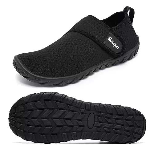 Racqua Wasserschuhe Damen und Herren – Schnelltrocknende Schwimmschuhe mit Klettverschluss