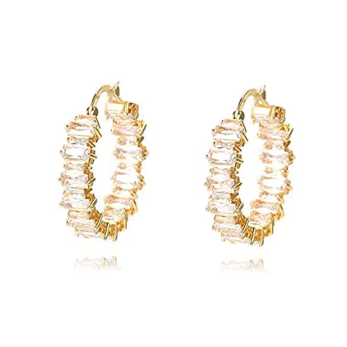 Raiimagina Damen Creolen mit Zirkonia – Wasserfester Schmuck für jeden Anlass