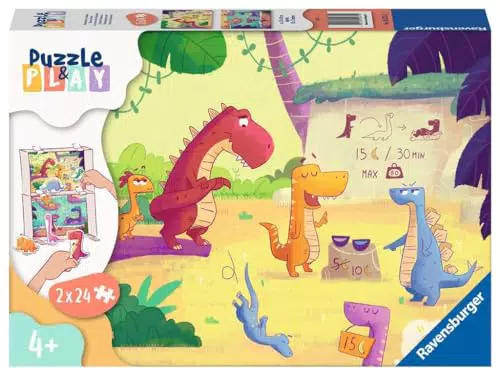 Ravensburger Kinderpuzzle - Dinosaurier im Sommer - Puzzle für Kinder ab 4 Jahren